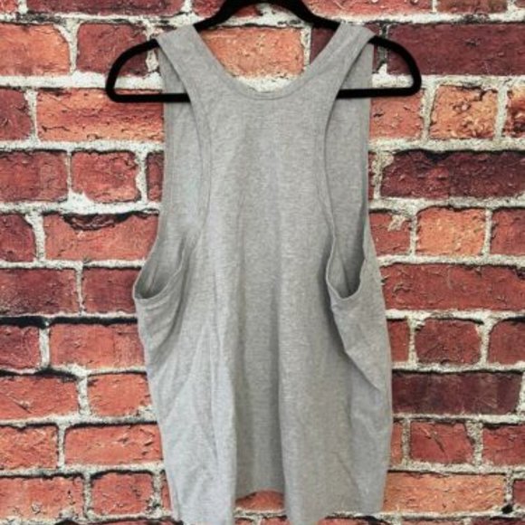 Vintage Nike Swim Tank Top 90s Beach Swimming Shirt Women Size 0.5 Swoosh Gray - Picture 2 of 7